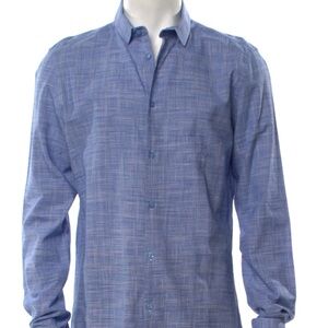 Men's Versace Collection Blue Long Sleeve Shirt